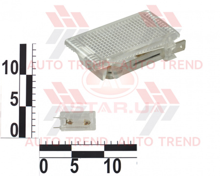 Плафон освещения багажника CHEVROLET AVEO, DAEWOO MATIZ с лампой корпус серый