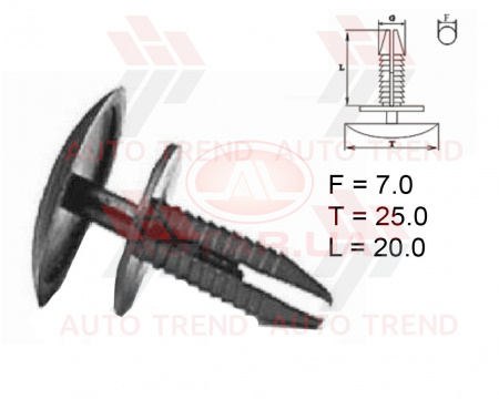 Держатель обшивки салона, утеплителя салона ГАЗель, DAF, KIA Cerato, Great Wall Hover, Chery Eastar