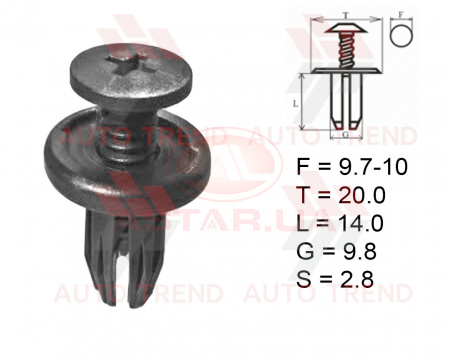 Держатель бампера, обшивки Daewoo, Honda Accord, Civic, CRX, Legend, Prelude, Acura ,Toyota,  Chevro