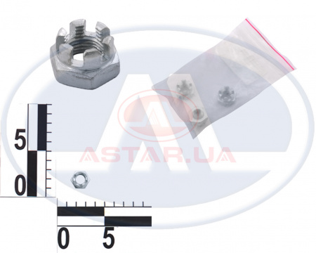 Гайка М12 рулевых тяг ВАЗ 2108-09 коронка (пр-во Белебей)