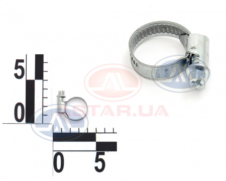 Хомут червячный 12-22/9мм W1 из оцинк. стали