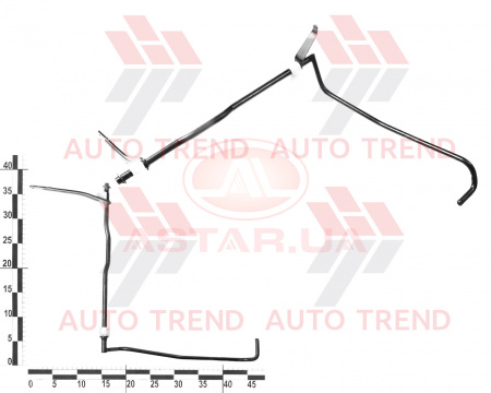Валик привода акселератора ВАЗ 2103 в сб. с кронштейнами "педаль газа"