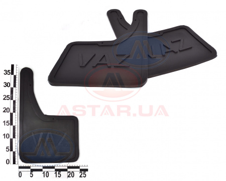 Фартук передний ВАЗ 2108 (к-т 2 шт.) с надписью VAZ "брызговик"