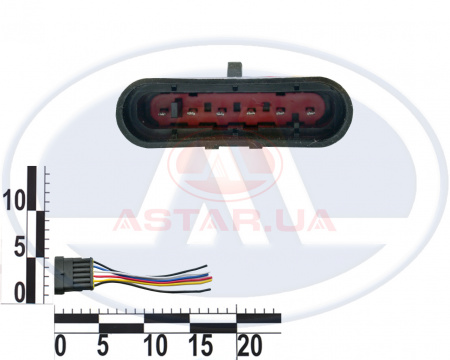 Колодка штыревая 6-конт "папа"