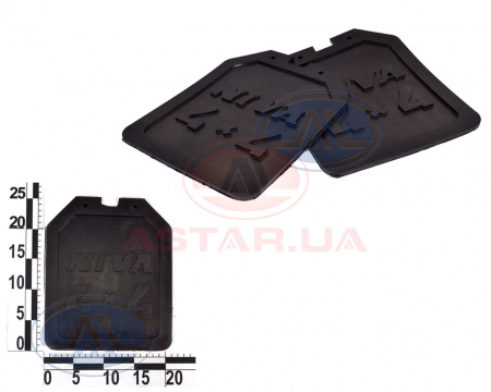 Фартук задний ВАЗ 2121 (к-т 2 шт.) 4х4 "брызговик"