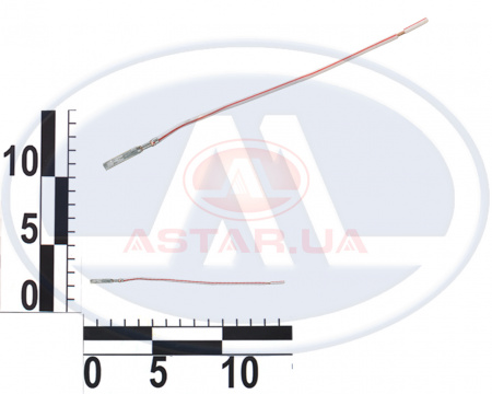 Контакт штыревой к задним фонарям ВАЗ 2107-15, обжатый с проводом
