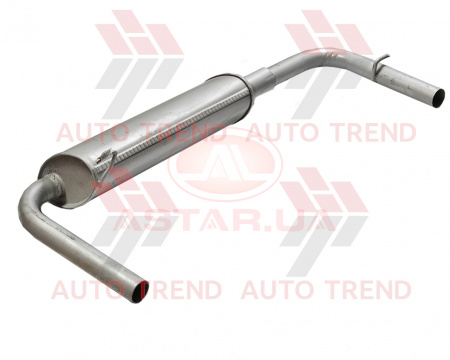 Глушитель основной ВАЗ 2123 "Нива-Шеви" эллипс (закатной) 2 трубы *