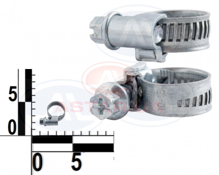 Хомут червячный 10-16/9мм W1 из оцинк. стали