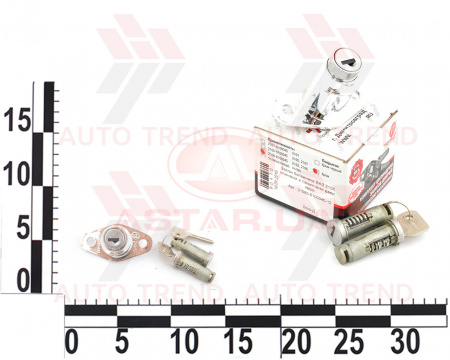 Замок багажника ВАЗ 2106 с ключами и личинками дверей хром