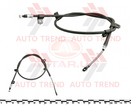 Трос ручного тормоза DAEWOO LANOS ALL лев.