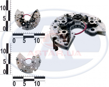 Блок выпрямительный генератора ВАЗ 2108 1 пров. 6 диодов с генератором 9402.3701, Sens, Таврия