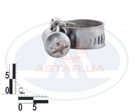 Хомут червячный 8-12/7,5мм W2 из нерж. стали