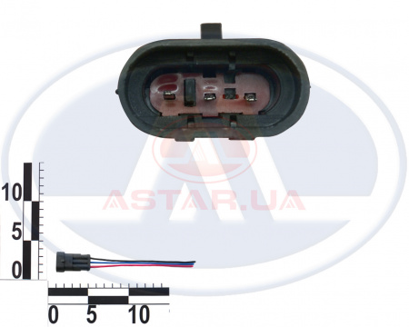 Колодка штыревая 3-конт "папа"