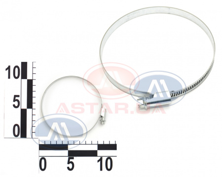 Хомут червячный 80-100/9мм W1 из оцинк. стали