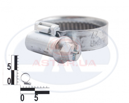 Хомут червячный 16-27/9мм W1 из оцинк. стали