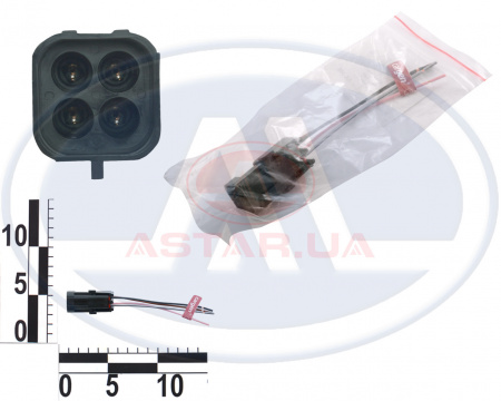 Разъем топливного насоса 4 контактный, с проводами