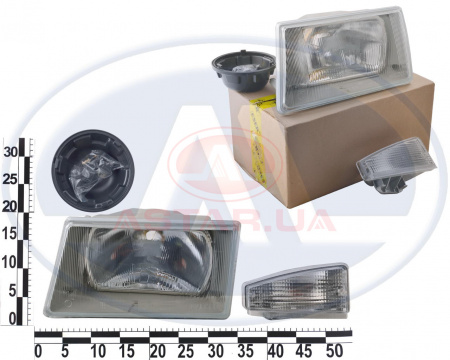 Фара ВАЗ 2108, 2109 лев.серый корп. указ. белый