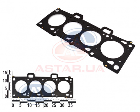 Прокладка ГБЦ ВАЗ 11194 дв.1,4; 16 кл. (76,5 мм) (метал с черным герметиком, сплошное покрытие)