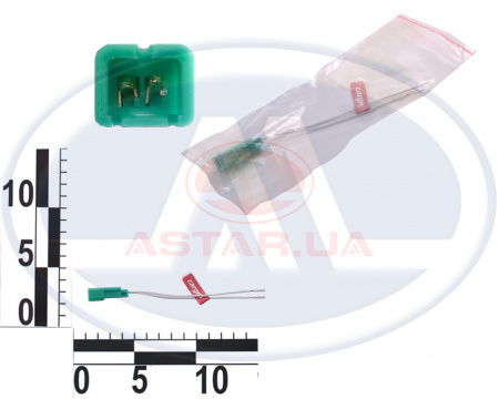 Разъем датчика иммобилайзера 2 контактный зеленый, с проводами