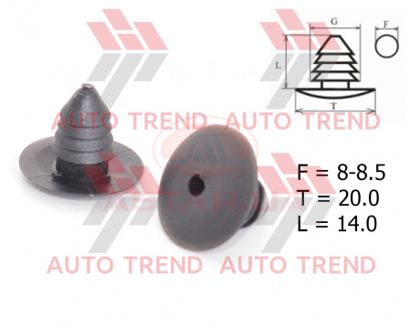 Держатель внутр. oбшивки, бокового молдинга VW Golf 3, Vento, B3, B4, B5, Polo, Sharan, Passat; Audi