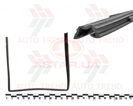 Уплотнитель опускного стекла зад. двери ВАЗ 2109-099 верхн.лев.