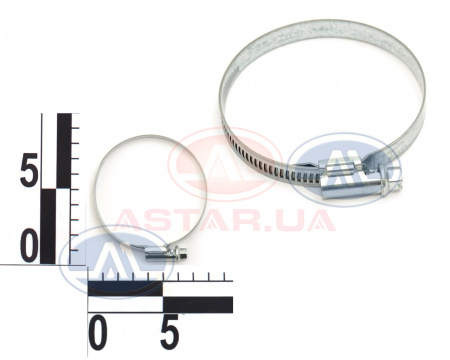 Хомут червячный 50-70/9мм W1 из оцинк. стали