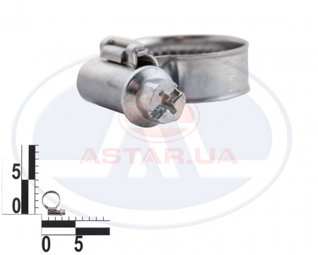 Хомут червячный 12-22/9мм W2 12х20 из нерж. стали