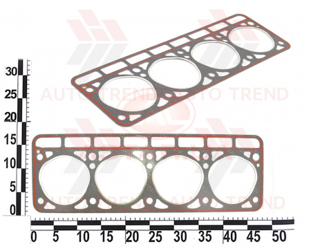 Прокладка ГБЦ Волга, ГАЗель ЗМЗ дв.402 (безасбестовая с красным герметиком)