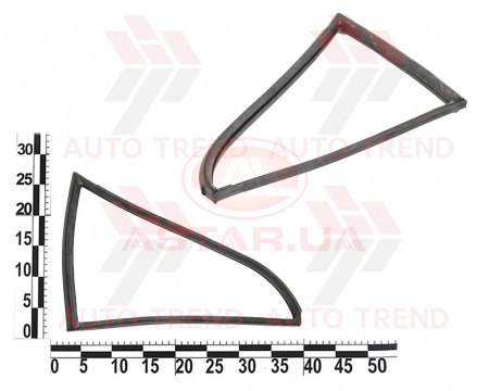 Уплотнитель неподвижного стекла зад. двери ВАЗ 2101,2103,2106 "форточки"