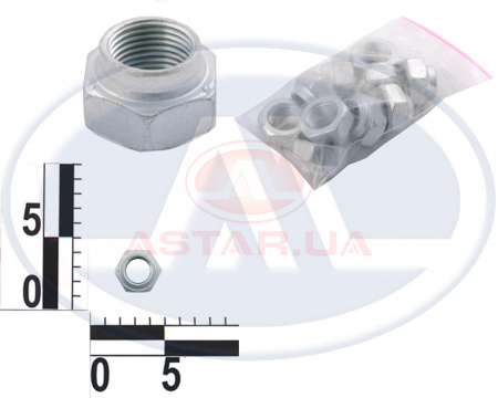 Гайка М18 c точкой ступицы прав. ВАЗ (пр-во Белебей)