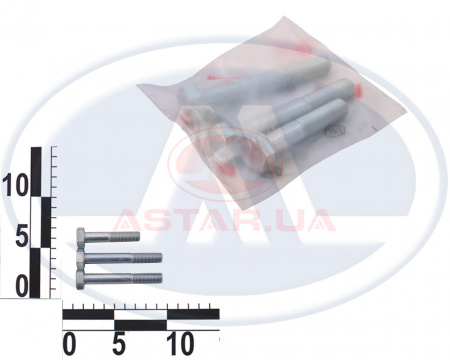 Болт М10х50 М10x70 кронштейна растяжки ВАЗ 2108-099 белый, пакет