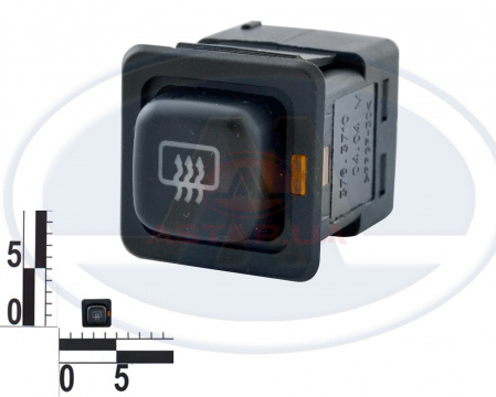 Кнопка включения обогрева заднего стекла ВАЗ 2108 (оранж. индик.)