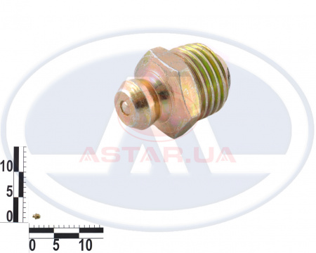Масленка М10х1 прямая резьбовая (100 шт.). пакет "тавотница"