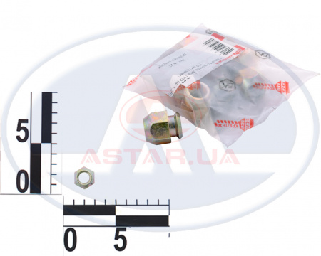 Гайка 10 колеса ЗАЗ 1102 (ш 1,25) (10 шт) (пакет)