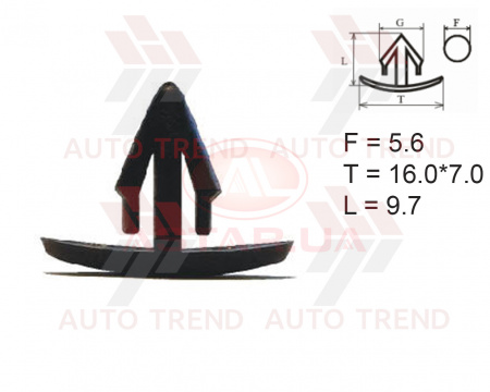 Держатель уплотнителя ВАЗ 1117-19, 2115, 2123, Renault Laguna, VW T5, BMW