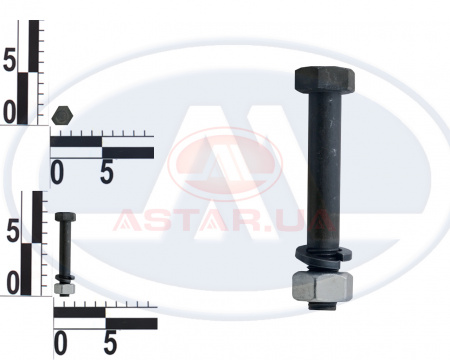 Болт М10х66 рычага поворотного кулака ВАЗ 2101, 2102, 2103, 2104, 2105, 2106, 2107 длинный в сб.
