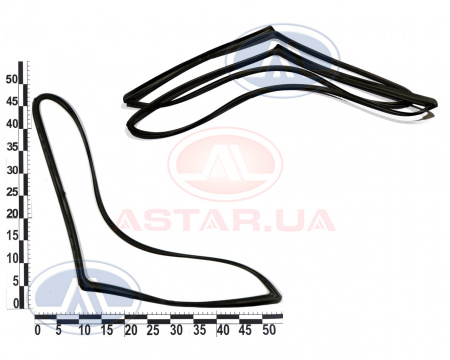 Уплотнитель заднего бокового стекла ВАЗ 1117 (к-т 2 шт.) "глухие"