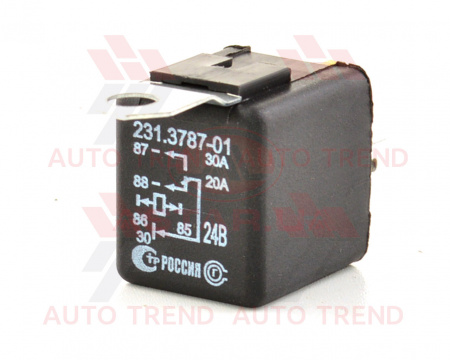 Реле 5 конт. 24В 30/20А, кронштейн