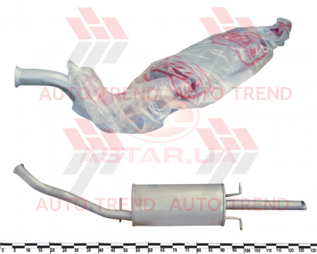 Глушитель основной DAEWOO LANOS, SENS эллипс (закатной) под хомут