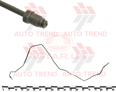 Трубка ZAZ FORZA тормозная задняя правая (от блока ABS до соединителя, коплектация LUX)