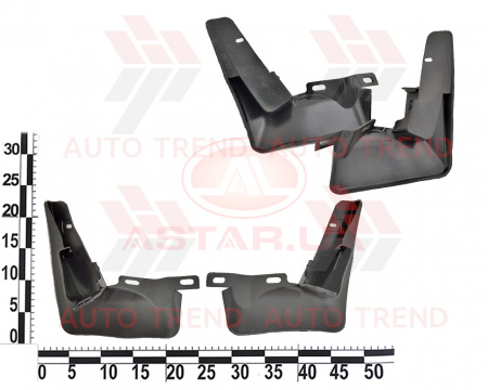 Фартук передний ВАЗ 2110 (к-т 2 шт.) н/о под пластиковый порог "брызговик"
