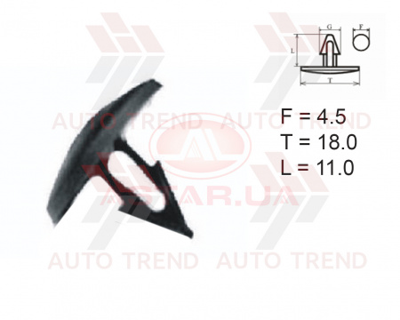 Держатель утеплителя капота ВАЗ 2101-07, Mazda 3 2007г.